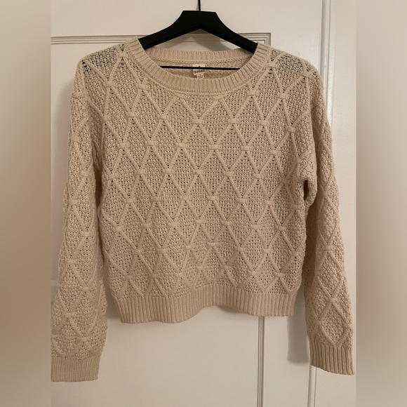 NWOT Cream Knit Sweater - Picture 5 of 7